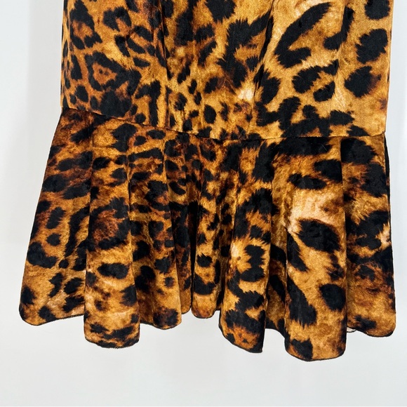 LuLaRoe Cici Dress Size Large Animal Print Cheetah Mermaid Velvet Stretch NEW - Picture 5 of 7